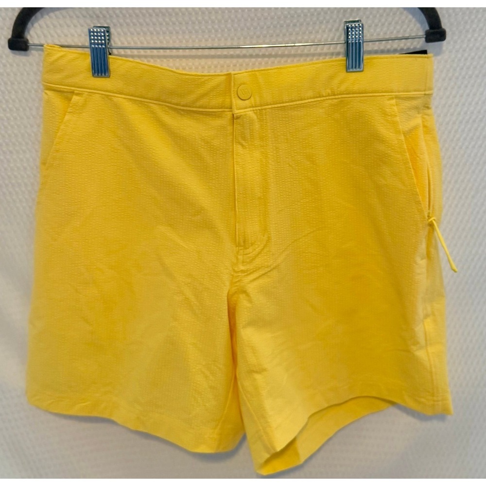 VRST 6" Resort Short Seersucker Yellow Mens Size Medium NWT